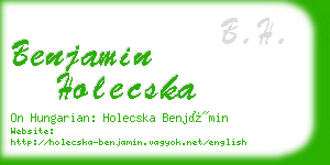 benjamin holecska business card